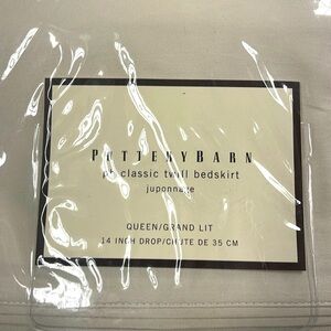 POTTERY BARN Classic Twill Bedskirt Queen 100% Cotton
